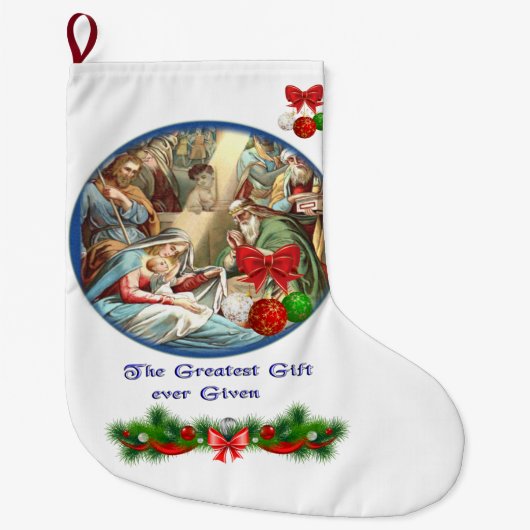 Mutter Mary Großer Weihnachtsstrumpf (Vorderseite)