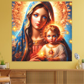 Mutter Mary & Jesus Canvas Print Picture Leinwanddruck (Insitu (Wohnzimmer))