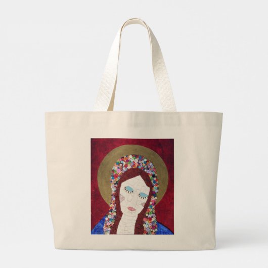 Mutter Mary Jumbo Stoffbeutel (Rückseite)