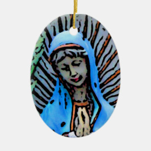 Mutter Mary Keramik Ornament