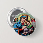 Mutter-Mary-Knopf Button (Vorne & Hinten)