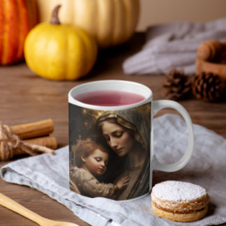 Mutter Mary mit Baby Jesus Version 3 Kaffeetasse