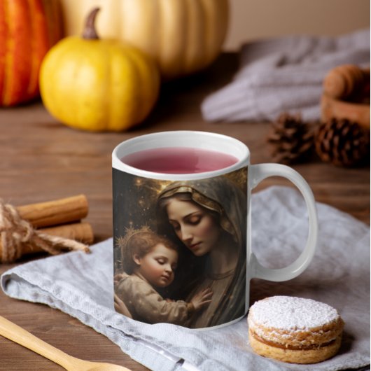 Mutter Mary mit Baby Jesus Version 3 Kaffeetasse