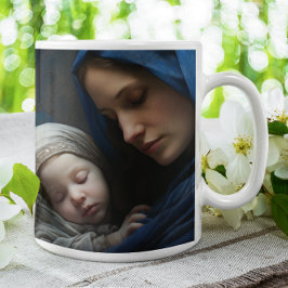 Mutter Mary mit Baby Jesus Version 5 Kaffeetasse