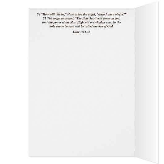 Mutter Mary mit Baby Jesus Weihnachtskarte (Innen (Links))