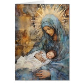Mutter Mary mit Baby Jesus Weihnachtskarte (Vorne)
