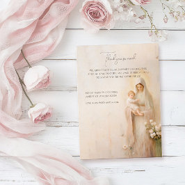 Mutter Mary mit Baby-Taufe Dankeskarte