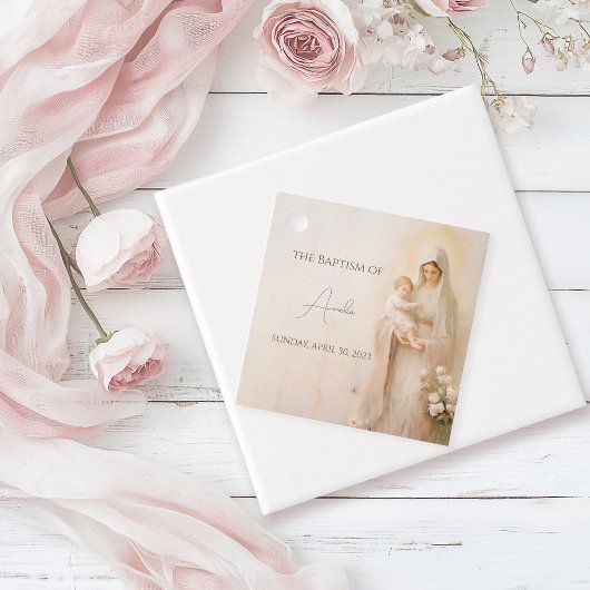 Mutter Mary mit Baby-Taufe Geschenkanhänger