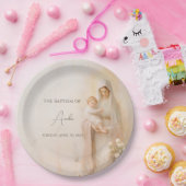 Mutter Mary mit Baby-Taufe Pappteller (Party)
