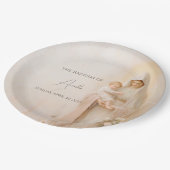 Mutter Mary mit Baby-Taufe Pappteller (Schrägansicht)