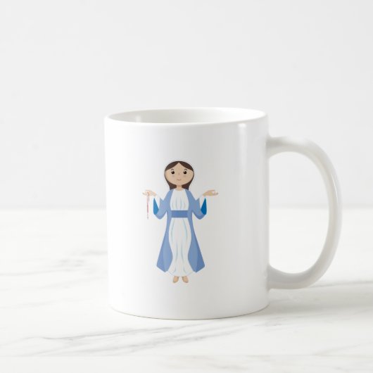 Mutter Mary mit Rosenbeet Kaffeetasse (Rechts)