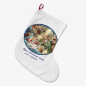 Mutter Mary Nativszene Kleine Weihnachtszeit Stock Großer Weihnachtsstrumpf (Vorderansicht (hängend))