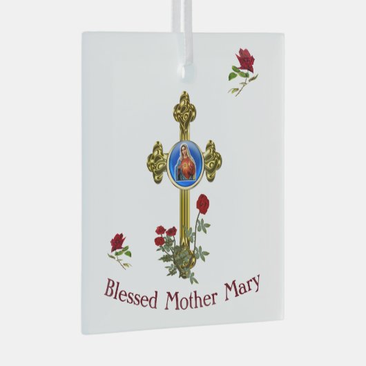 Mutter MAry Ornament Aus Glas (Vorderseite Rechts)
