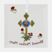 Mutter MAry Ornament Aus Glas (Rückseite)