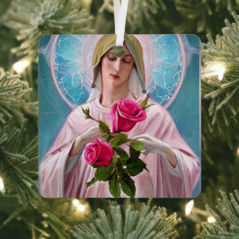 Mutter Mary Ornament Aus Metall