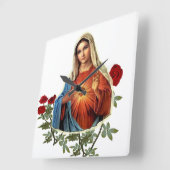 Mutter MAry Quadratische Wanduhr (Winkel)