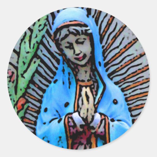 Mutter Mary Runder Aufkleber (Vorderseite)