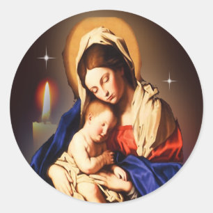 Mutter Mary Runder Aufkleber