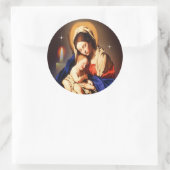 Mutter Mary Runder Aufkleber (Tasche)