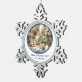 Mutter Mary Schneeflocken Zinn-Ornament (Rechts)