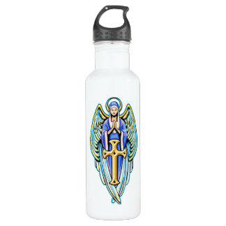 Mutter-Mary-Schutzengel-Kreuz-Entwurf Trinkflasche