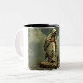 Mutter Mary Treading On the Serpent 2-Töne Tasse (Vorderseite Links)
