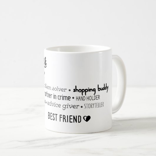 Mutter mein treuer bester Freund Kaffeetasse (VorderseiteRechts)