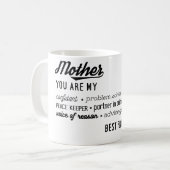 Mutter mein treuer bester Freund Kaffeetasse (Vorderseite Links)