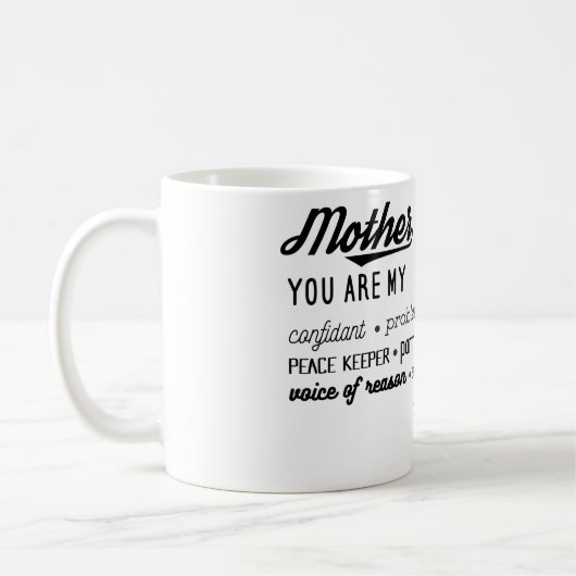 Mutter mein treuer bester Freund Kaffeetasse (Links)