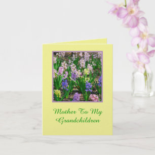 "Mutter meiner Enkelkinder" FLORAL MUTTERTAGSKARTE Karte