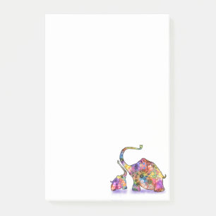 Mutter mit Baby Elephant Post it Notes Post-it Klebezettel