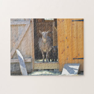 Mutter mit Baby-Goat-Puzzle Puzzle