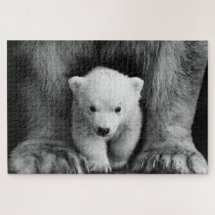 Mutter mit Baby Polar Bären Wildlife Jigsaw Puzzle