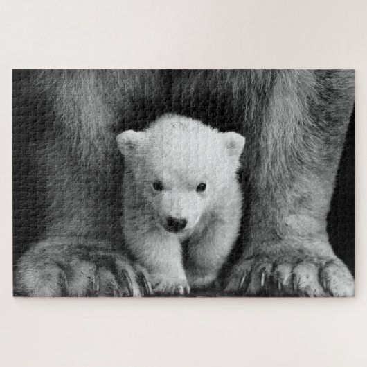 Mutter mit Baby Polar Bären Wildlife Jigsaw Puzzle (Horizontal)