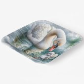 Mutter mit Cygnet wechseln Pappteller (Gewinkelt)