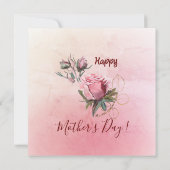 Mutter mit einem Kinderquadrat Feiertagskarte (Rückseite)