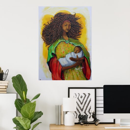 Mutter mit Kind Poster (Heimbüro)