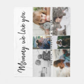 Mutter mit Kindern und Mama 6 FotoCollage Fleecedecke (Vorderseite)