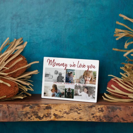 Mutter mit Kindern und Mama 6 FotoCollage Fotoplatte (Seite)