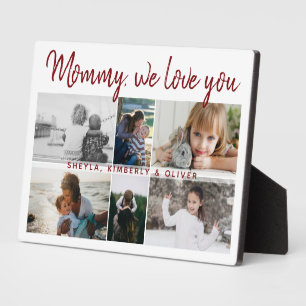 Mutter mit Kindern und Mama 6 FotoCollage Fotoplatte