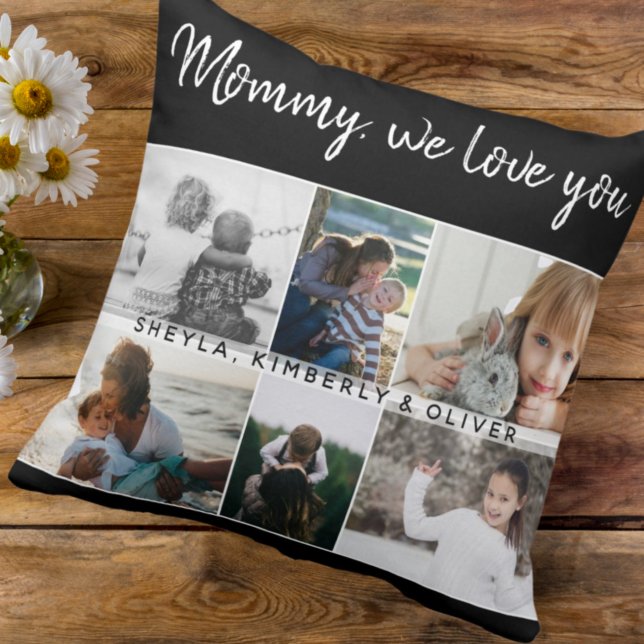 Mutter mit Kindern und Mama 6 FotoCollage Kissen (Von Creator hochgeladen)
