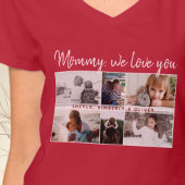 Mutter mit Kindern und Mama 6 FotoCollage T-Shirt