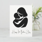 Mutter mit Kindertageskarte Karte (Stehend Vorderseite)