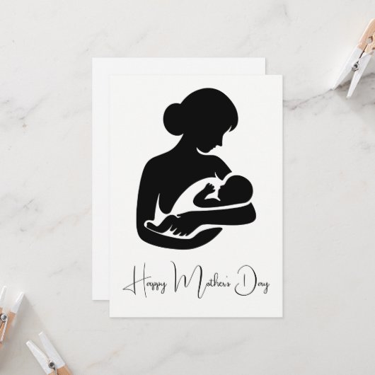 Mutter mit Kindertageskarte Karte (Vorderseite/Rückseite Beispiel)