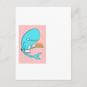 Mutter mit Krillkuchen Postkarte