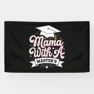 Mutter mit Master-Abschluss Graduierung Mama Banner