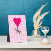 Mutter mit rosa Elefanten Fotoplatte (Seite)