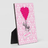 Mutter mit rosa Elefanten Fotoplatte (Seite)