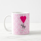 Mutter mit rosa Elefanten Kaffeetasse (Links)