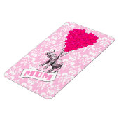 Mutter mit rosa Elefanten Magnet (Linke Seite)